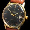 Gold Plated Vintage Omega Seamaster Automatic Black Dial