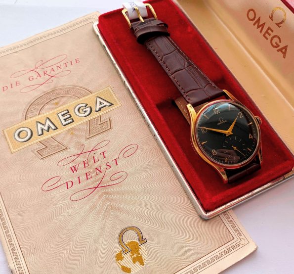 14k Vollgold Vintage Omega Ref 2508 Full Set