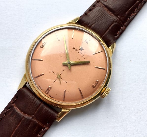 Tolle 1950er Vollgold Zenith Uhr