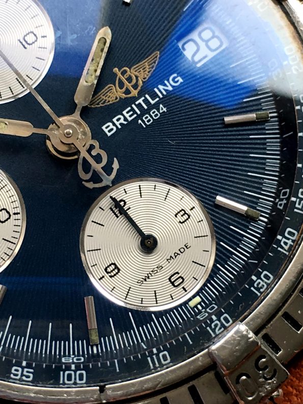 Serviced Breitling Chronomat Vintage Automatic Blue Dial