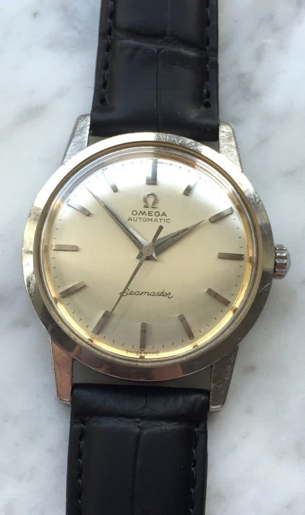 LINEN DIALED Omega Seamaster Automatic Vintage Steel