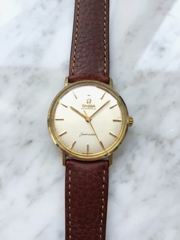 Wonderful Pre Omega Seamaster De Ville Automatic Gold Plated
