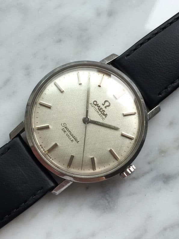 Great Omega Seamaster De Ville Automatic Vintage Steel with Linen Dial