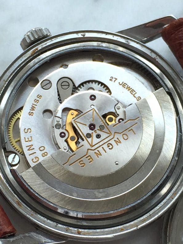 Rare Longines Flagship Vintage Steel with Etched Ship on Caseback