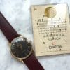 Superrare Omega Seamaster Vintage in Solid Gold with Grey Linen Dial