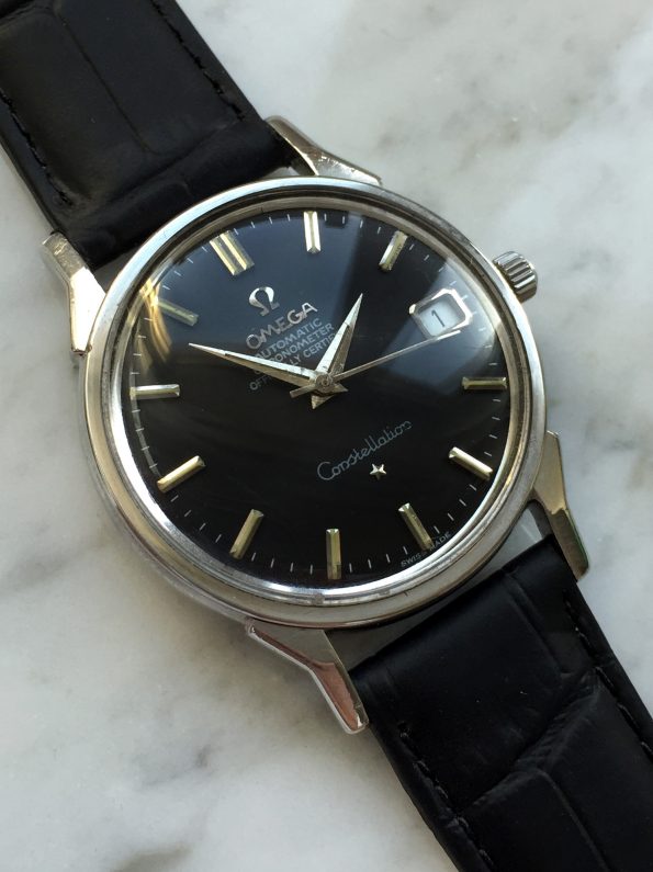 Beautiful Vintage Omega Constellation black dial fully restored