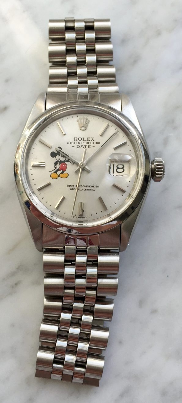 Tolle Rolex Date Automatik mit Mickey Mouse Ziffernblatt