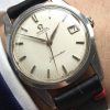 Vintage Ecru Strapped Omega Seamaster Automatic Steel Silver Dial
