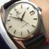 Vintage Ecru Strapped Omega Seamaster Automatic Steel Silver Dial