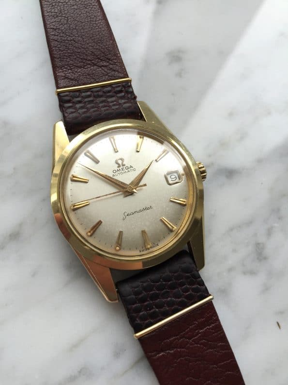 Beautiful Omega Seamaster Automatic Vintage gold plated Linen Dial