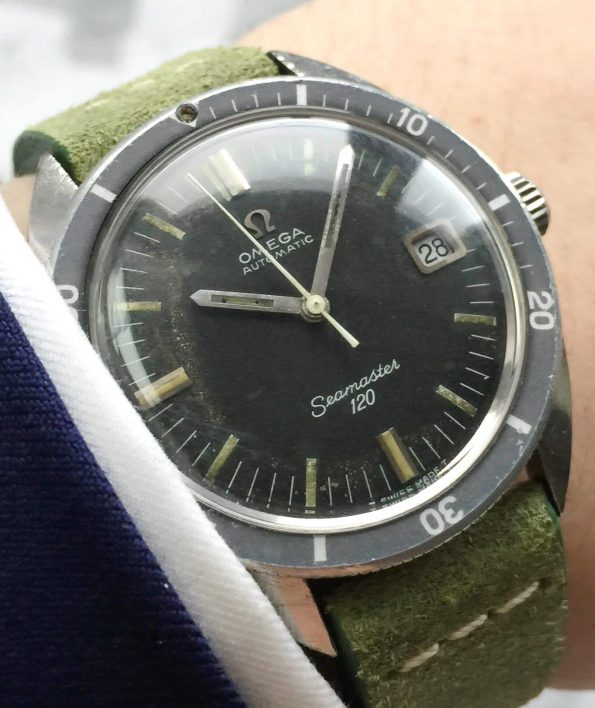 Vintage Omega Seamaster 120 Automatic Date Ghosted Bezel