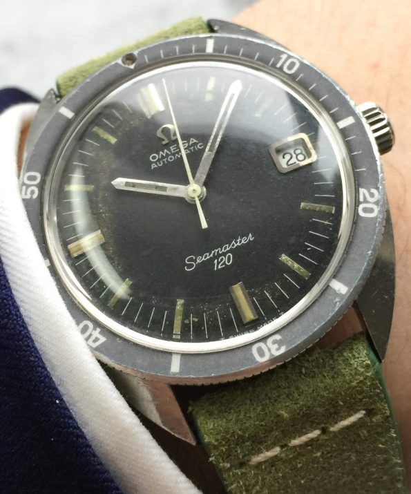 Vintage Omega Seamaster 120 Automatic Date Ghosted Bezel