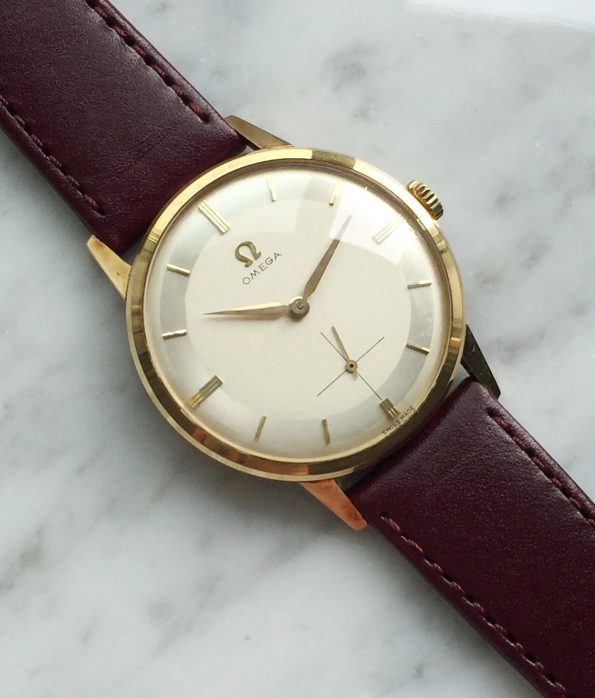 Heraldicly Engraved Omega Vintage in Solid Gold