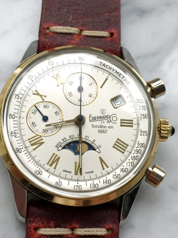 Eberhard Co 75 Anniversary Limited Edition Chronograph Moonphase 1887
