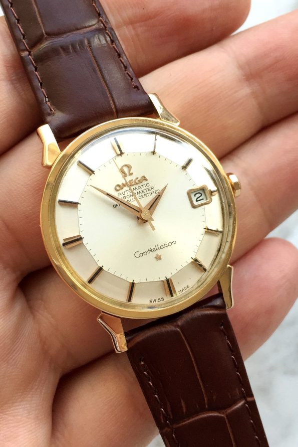 Great Omega Constellation Pie Pan Solid PINK Gold Automatic