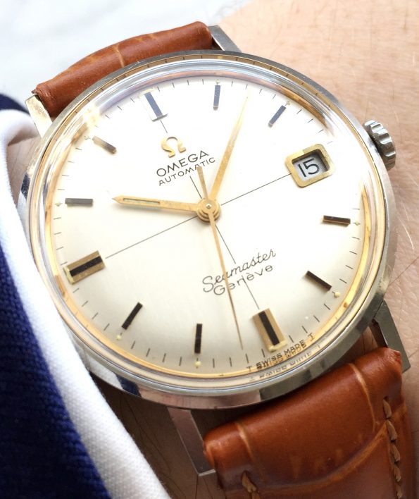 Gorgeous Omega Seamaster Genève Automatic Date CROSSHAIR Dial