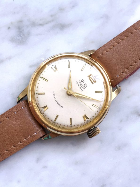Vintage GUB Glashütte Handwinding Gold Plated Wristwatch
