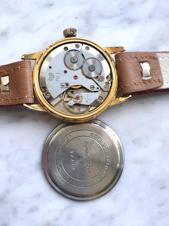 Vintage GUB Glashütte Handwinding Gold Plated Wristwatch