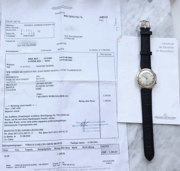 Vintage Jaeger LeCoultre Memovox with JLC Service for 1200 Euro