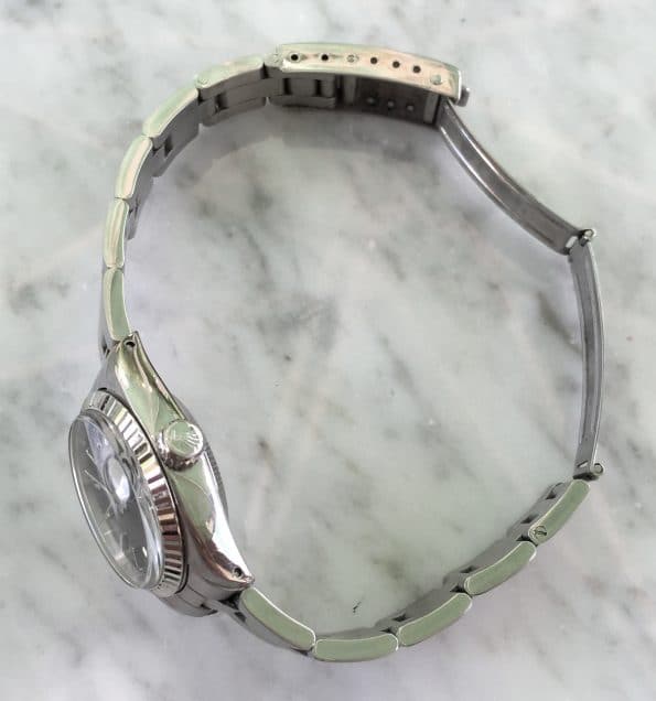 Vintage Rolex Lady Datejust Black Dial Rolex Steel Bracelet