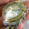 Vintage Breitling Chronomat Steel Gold MOP Mother of Pearl