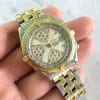 Vintage Breitling Chronomat Steel Gold MOP Mother of Pearl
