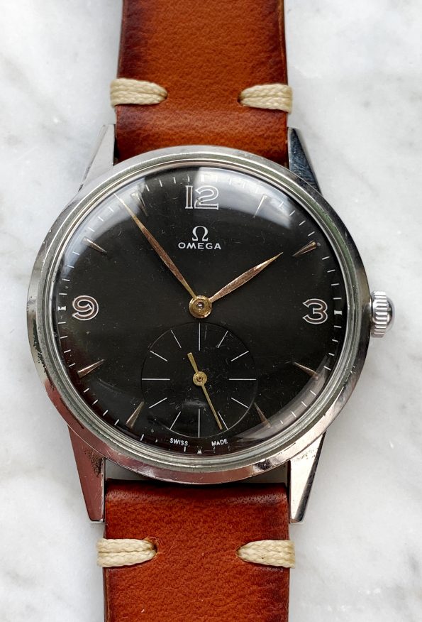 Omega Oversize Jumbo Vintage black restored dial