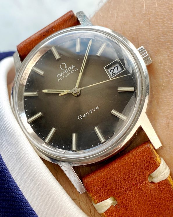 Vintage Omega Geneve Brown Dial Automatic