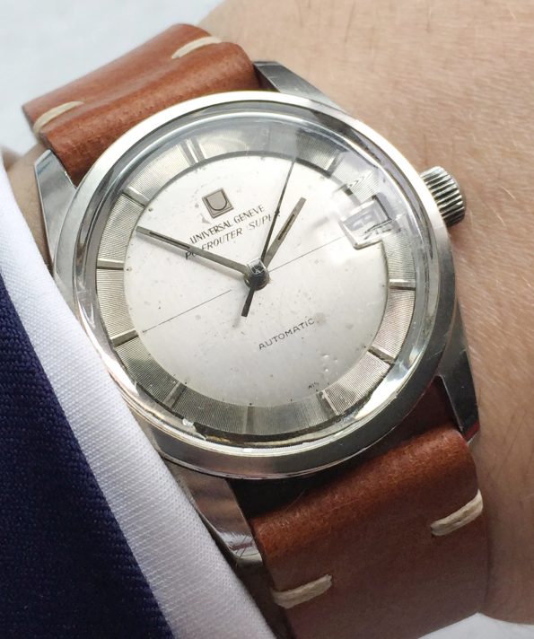 Universal Geneve Polerouter Date Automatic silver dial