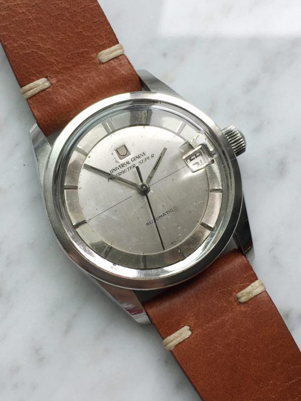 Universal Geneve Polerouter Date Automatic silver dial