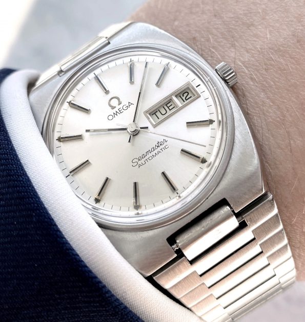 Omega Seamaster Day Date cal 1020 Automatic Vintage Steel LONG Omega Strap