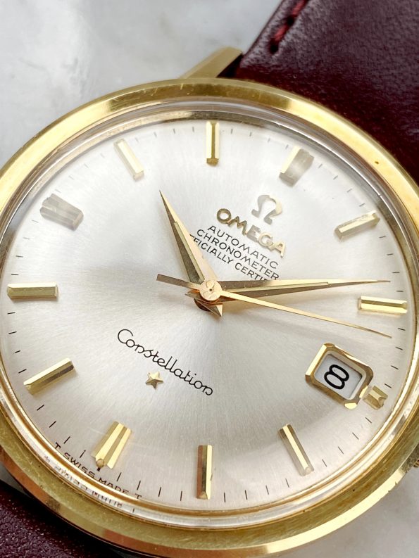 Omega Constellation Automatik Vintage Massivgold in ausgezeichnetem Zustand