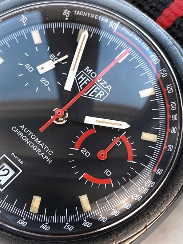 Vintage Heuer Monza PVD Black Chronograph Black Red Automatic