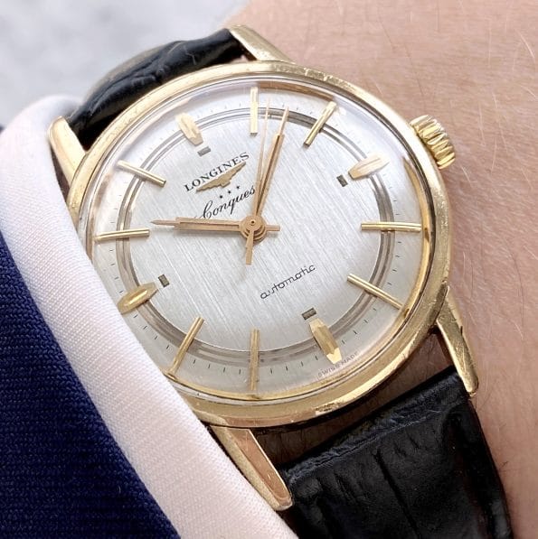 Stunning Vintage Longines with Linen Sector dial