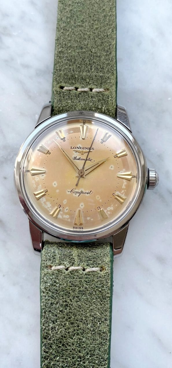 Vintage Longines Conquest Automatic Cream Dial Beefy Lugs
