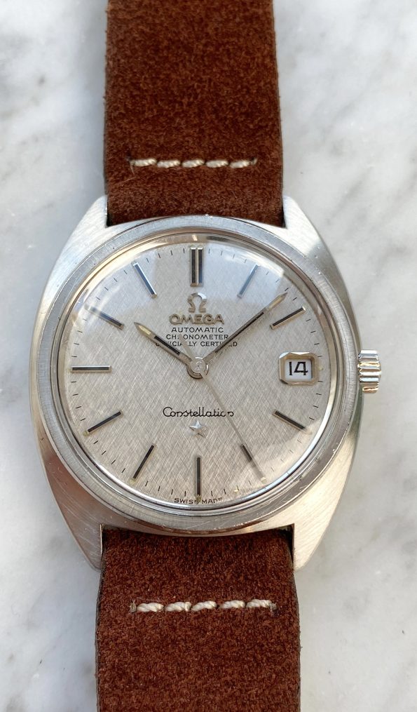LEINENZIFFERNBLATT Omega Constellation Automatik Vintage Chronometer
