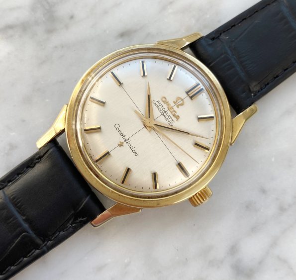 Serviced Omega Constellation Crosshair LINEN Dial Automatic Vintage ...