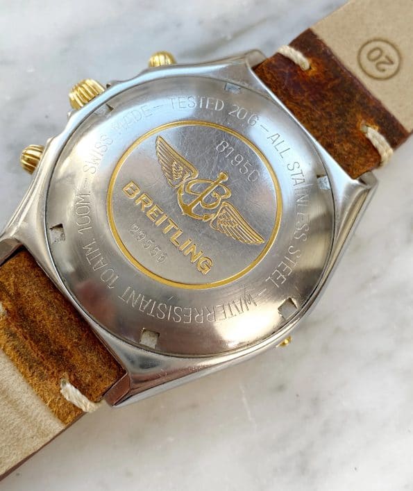 Vintage Breitling Chronomat Chronograph Schwarzes Ziffernblatt