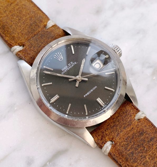 Vintage Rolex Oysterdate Precision Handwinding brown dial