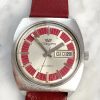 Vilor Vintage Watch Interesting Burgundy Dial Day Date Double Quickset