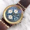 Vintage Breitling Old Navitimer Chronograph Automatic Ref d13022 with Breitling Service blue dial