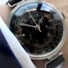 Rare Ebel one pusher Chronograph with black dial