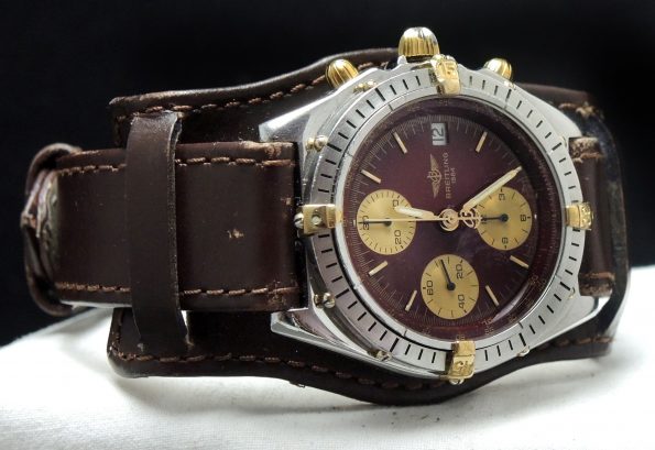 Original Breitling Vintage Chronomat with burgundy dial