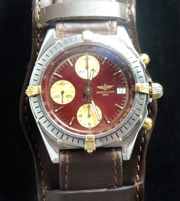 Breitling Vintage Chronomat Automatik Ziffernblatt burgund