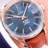 Omega De Ville Hour Vision Co Axial Chronometer Blue Dial Steel 43133412103001