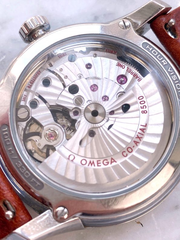 Omega De Ville Hour Vision Co Axial Chronometer Blue Dial Steel 43133412103001