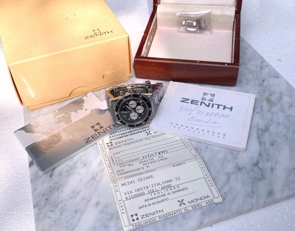 Very Rare MK2 Zenith El Primero De Luca Automatik Chronograph FULL SET 010310400