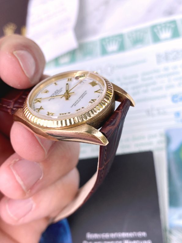 Rolex Datejust Gold 31mm Automatic Lady FULL SET Saphire Glas