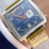 Serviced Vintage Heuer Monaco Chronograph Blue Dial 1533