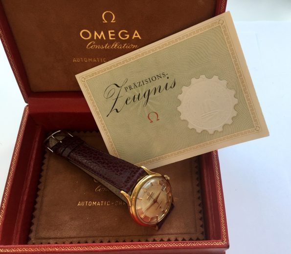 Full Set Omega Constellation Solid Gold Automatic Pie Pan